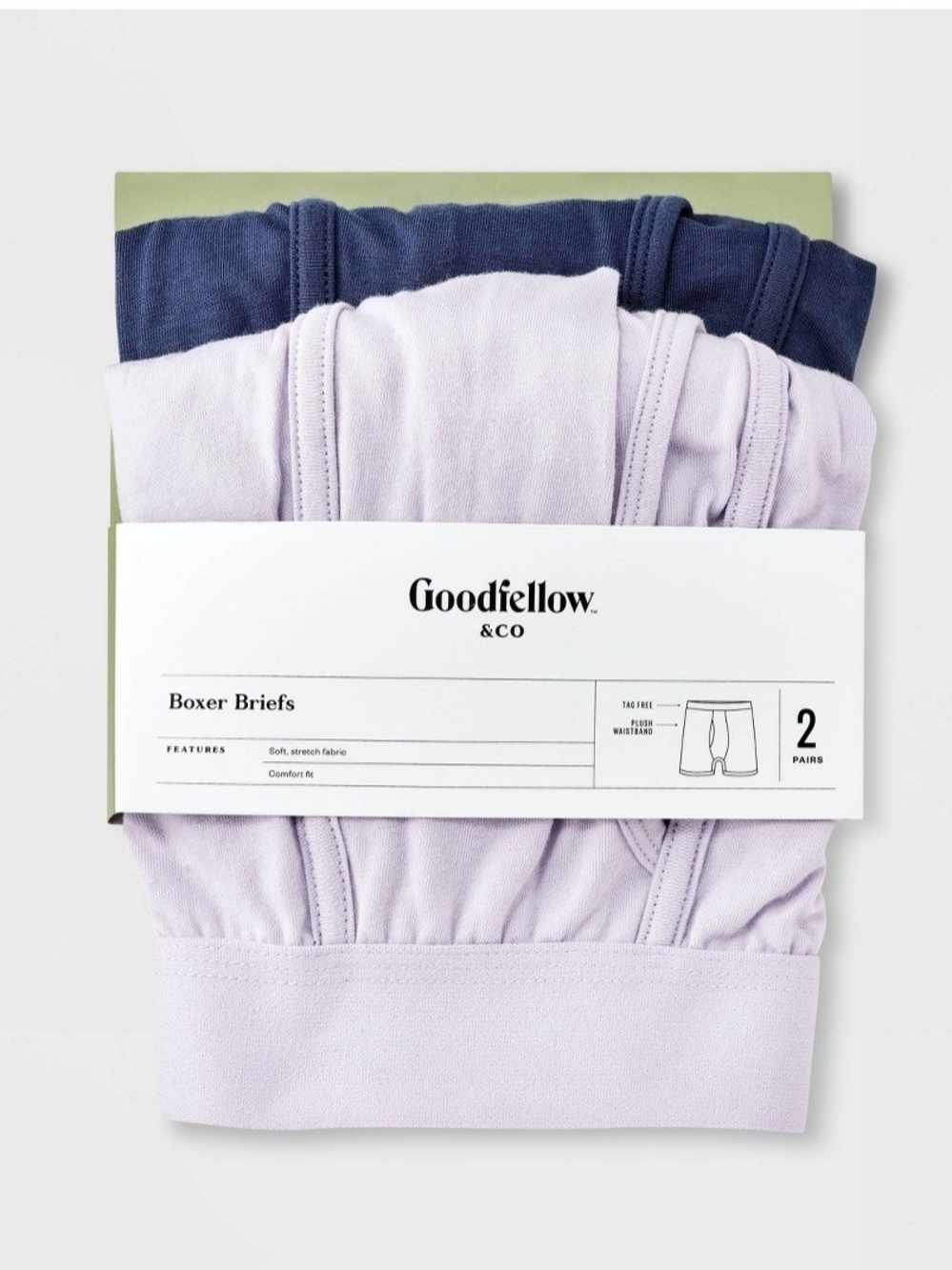 Goodfellow & Co 2-Pack Boxer Briefs in Light Purple and Navy